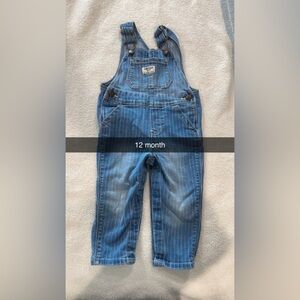 OshKosh B'gosh Denim Blue Pinstripe Overalls